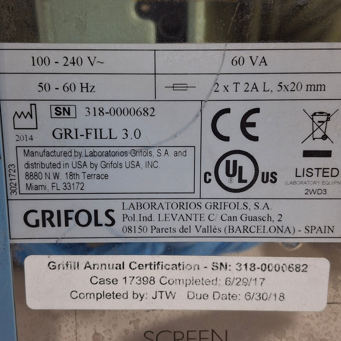 Grifols GRI-FILL 3.0 Infusion Pump