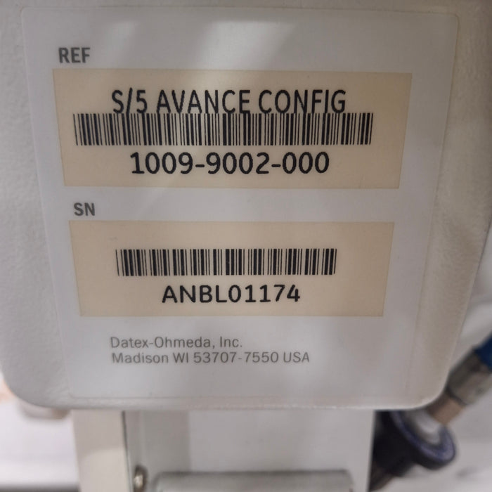 GE Healthcare S/5 Avance Anesthesia System