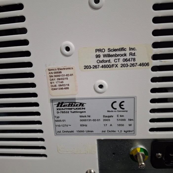 Hettich 5605-01 Rotanta 460R Centrifuge