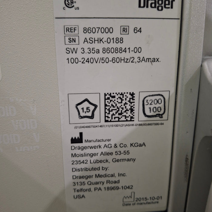 Draeger Medical Fabius GS Premium Anesthesia Machine