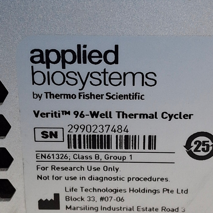 Applied Biosystems Veriti 96 Well Thermocycler