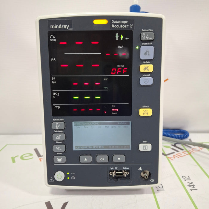 Mindray Datascope Accutorr V Vital Signs Monitor