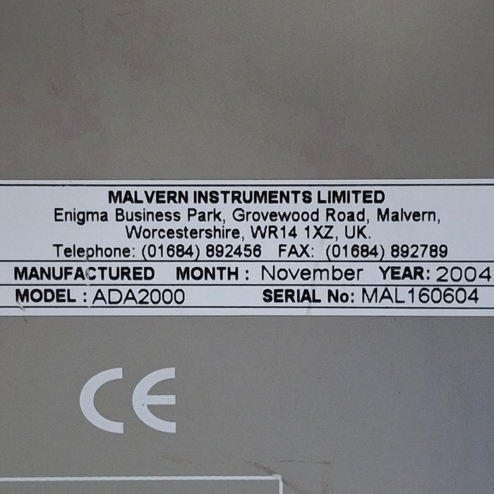 Malvern Instruments Scirocco 2000 Dry Sample Dispersion Unit