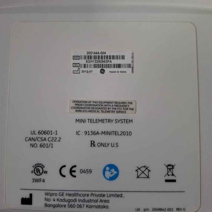 GE Healthcare Mini Telemetry System Wireless Fetal Monitor