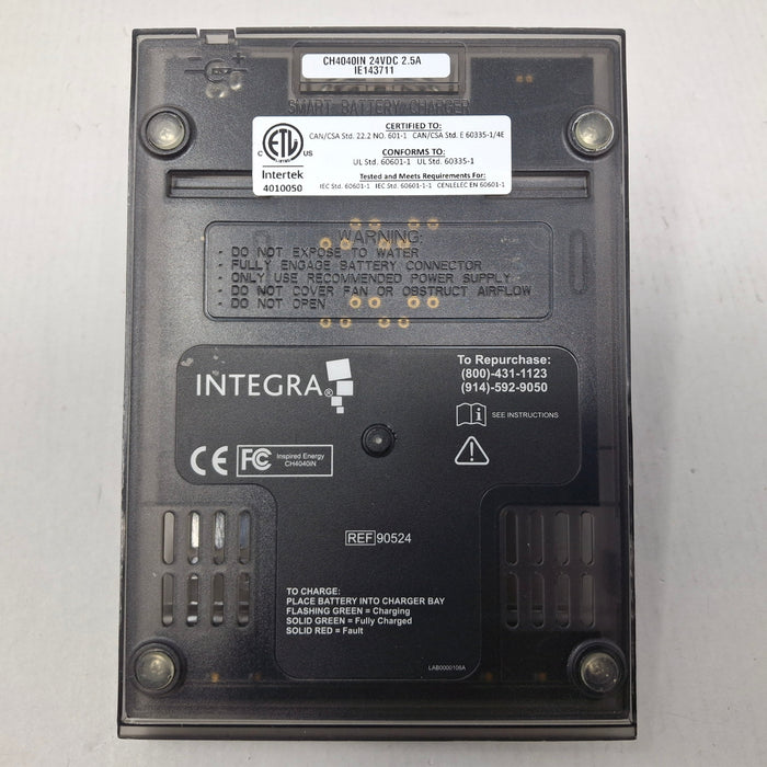 Integra Biosciences Corp 90524 Dual Bay Battery Charger
