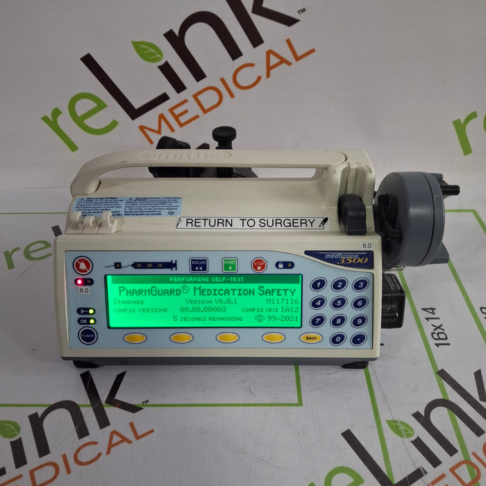 Smiths Medical Medfusion 3500 Version 6 Syringe Infusion Pump