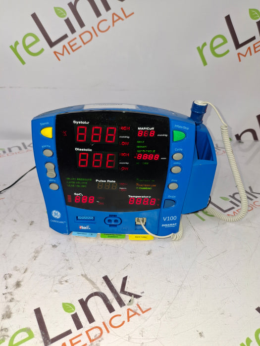 GE Healthcare Dinamap V100 - NIBP, SpO2, Temp Vital Signs Monitor