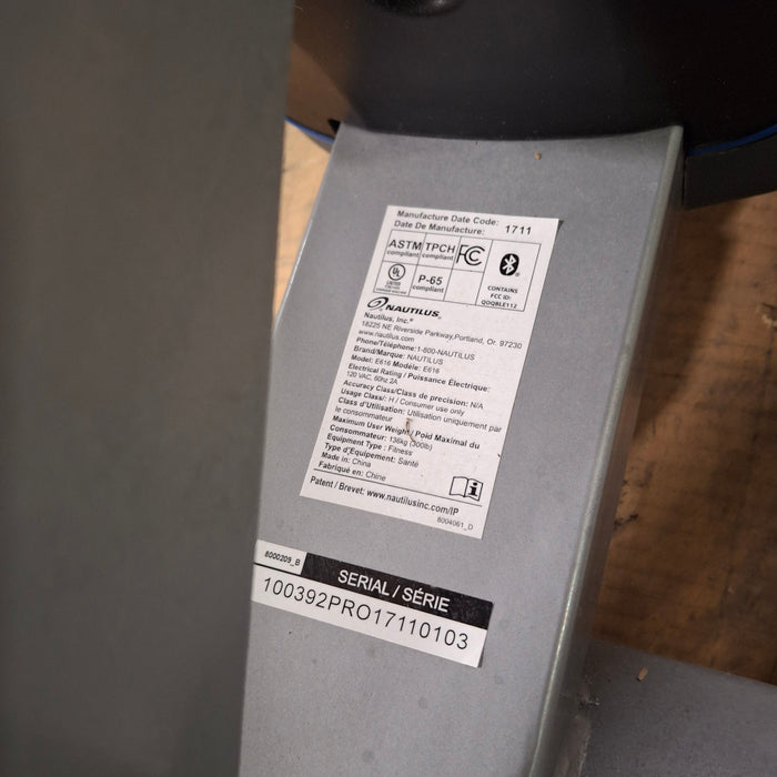 Nautilus E616 Precision Path Elliptical