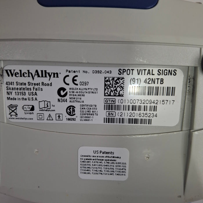 Welch Allyn Spot 420 - NIBP, Temp, Nellcor SpO2 Vital Signs Monitor
