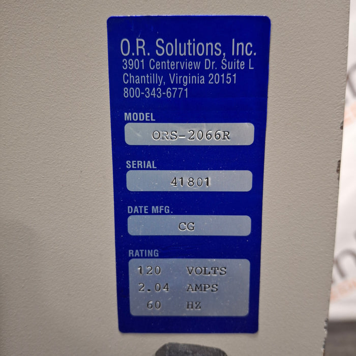 OR Solutions ORS-2066R Solution Warmer