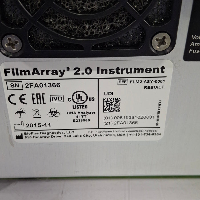 BioFire Diagnostics FilmArray 2.0 PCR System