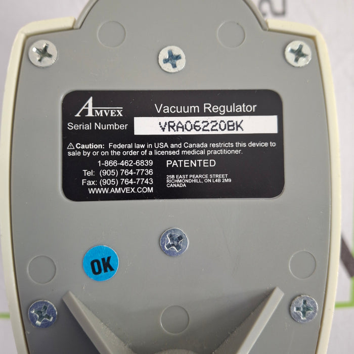 Amvex Vacuum Regulator
