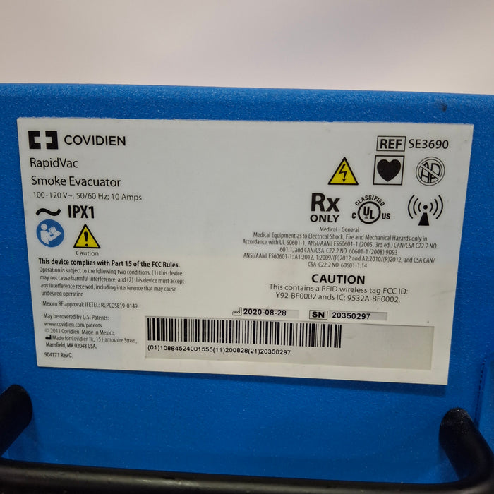 Covidien RapidVac SE3690 Smoke Evacuator