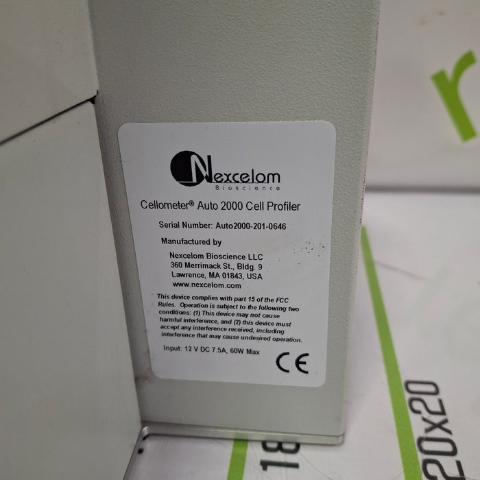 Nexcelom Bioscience LLC Cellometer Auto 2000 Auto Cell Profiler