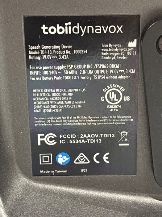 Tobii Dynavox TD I-13 Speech Generating Device