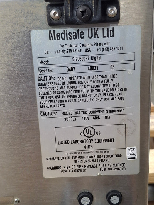 Medisafe SI Digital CPE Ultrasonic Cleaner Cannulated Instrument Sonic Irrigator