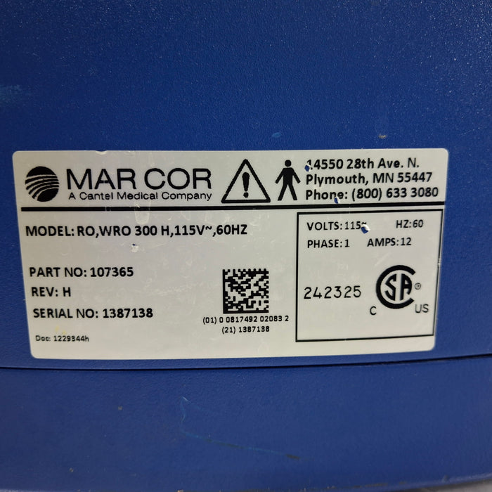 Mar Cor Purification RO, WRO 300H, 115V Rover, Dialysis Water Transport System