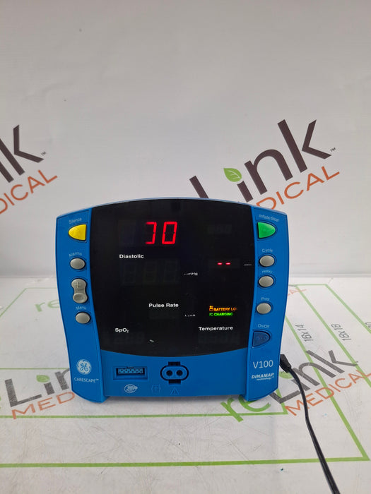 GE Healthcare GE Healthcare Dinamap V100 - NIBP, SpO2 Vital Signs Monitor Patient Monitors reLink Online