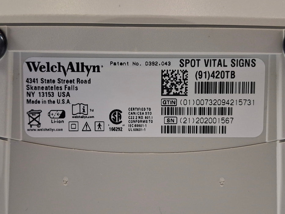 Welch Allyn Spot 420 - NIBP, Temp Vital Signs Monitor