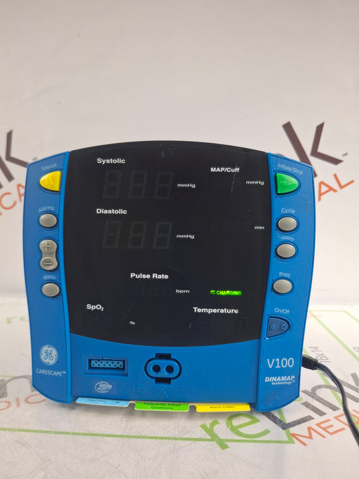 GE Healthcare GE Healthcare Dinamap V100 - NIBP, SpO2 Vital Signs Monitor Patient Monitors reLink Online