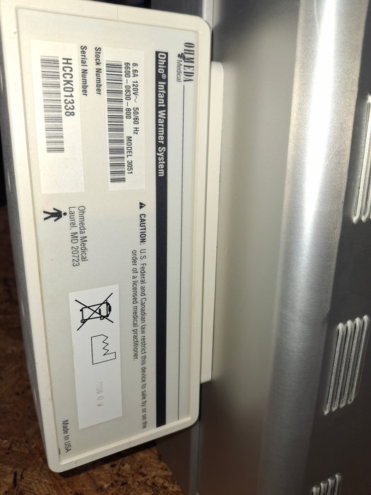 Ohmeda Medical Ohmeda Medical Ohio 3051 Infant Warmer Infant Warmers and Incubators reLink Online