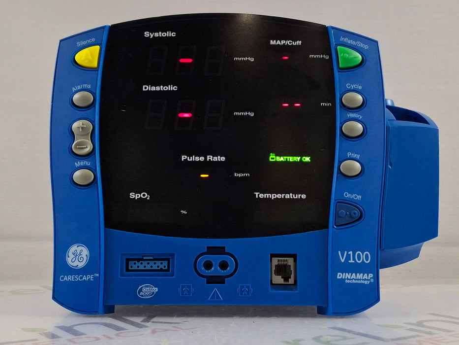 GE Healthcare Dinamap V100 - NIBP, SpO2, Temp Vital Signs Monitor