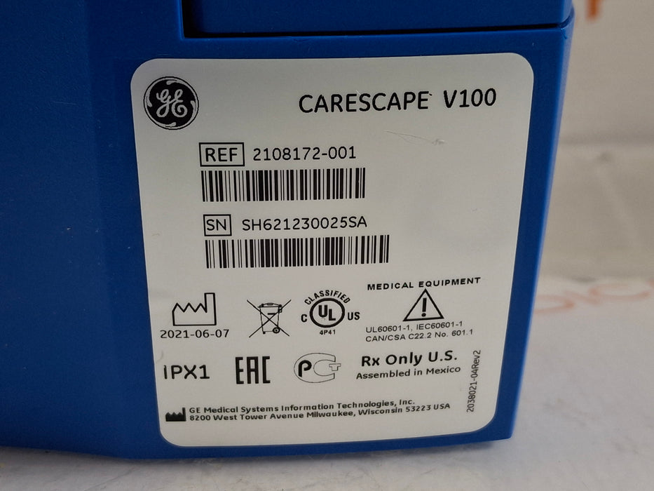 GE Healthcare Dinamap V100 - NIBP, SpO2, Temp Vital Signs Monitor