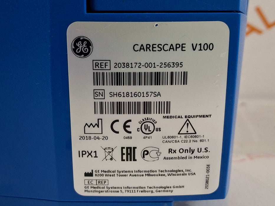 GE Healthcare Dinamap V100 - NIBP, SpO2, Temp Vital Signs Monitor
