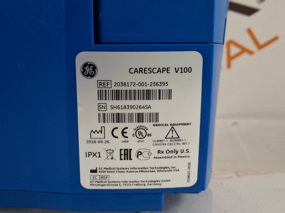 GE Healthcare Dinamap V100 - NIBP, SpO2, Temp Vital Signs Monitor