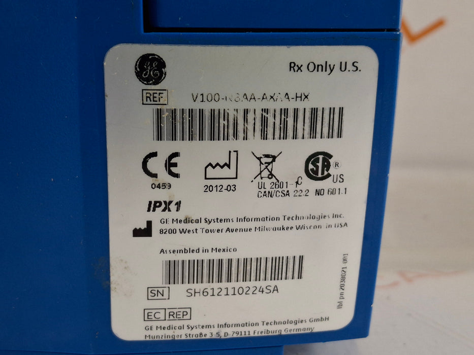 GE Healthcare Dinamap V100 - NIBP, SpO2, Temp Vital Signs Monitor