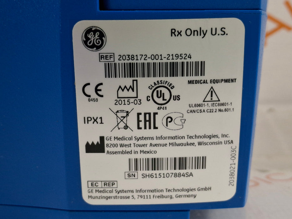 GE Healthcare Dinamap V100 - NIBP, SpO2, Temp Vital Signs Monitor