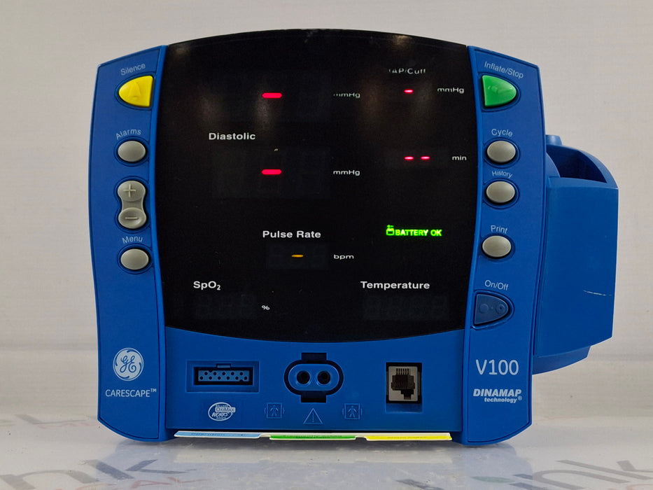 GE Healthcare Dinamap V100 - NIBP, SpO2, Temp Vital Signs Monitor
