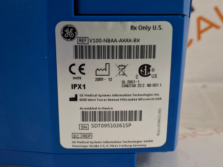 GE Healthcare Dinamap V100 - NIBP, SpO2, Temp Vital Signs Monitor