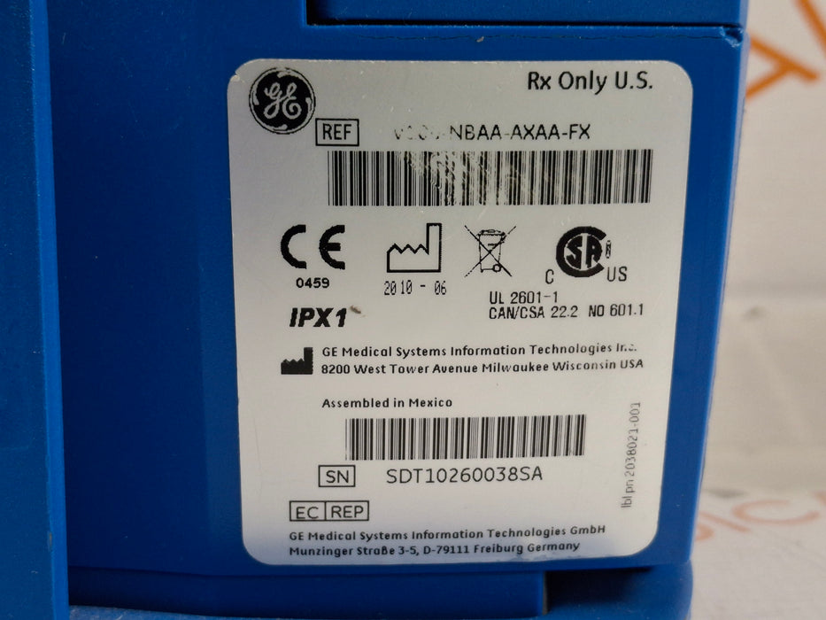 GE Healthcare Dinamap V100 - NIBP, SpO2, Temp Vital Signs Monitor
