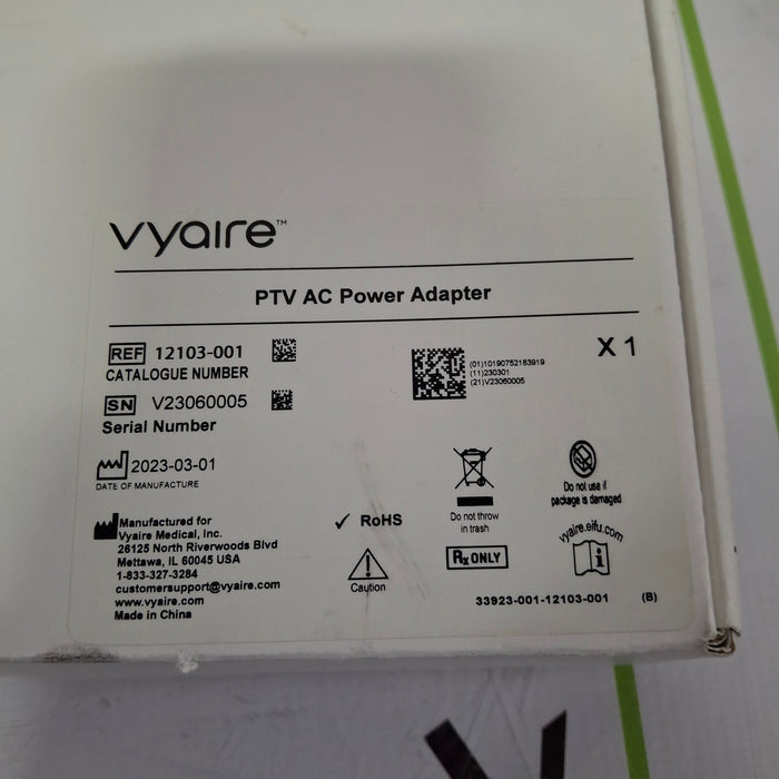 Vyaire Medical 12103-001 PTV AC Power Adapter
