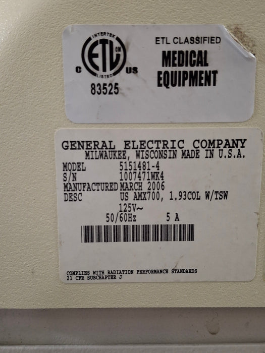 GE Healthcare AMX700 Portable X-Ray
