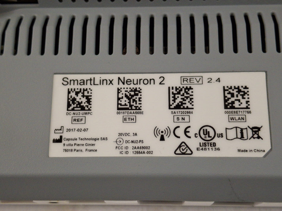 Smartlinx Inc Capsule Technologies Neuron 2 Monitor
