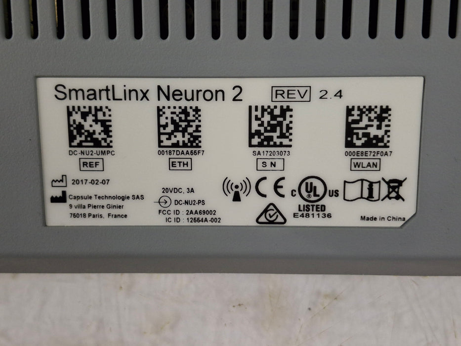 Smartlinx Inc Capsule Technologies Neuron 2 Monitor