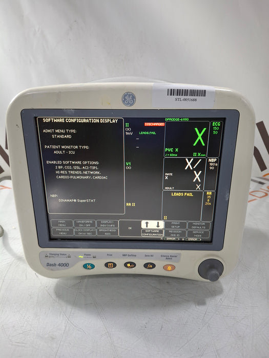 GE Healthcare Dash 4000 - GE/Nellcor SpO2 Patient Monitor