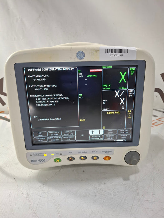 GE Healthcare Dash 4000 - GE/Nellcor SpO2 Patient Monitor
