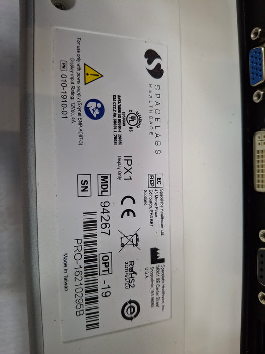 Spacelabs Healthcare Xprezzon 94267 Opt-19 Patient Monitor