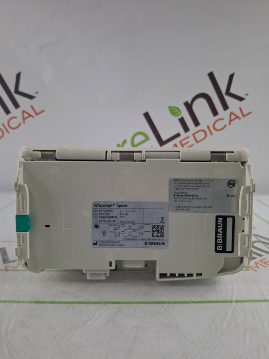 B. Braun Infusomat Space w/Pole Clamp & AC Adapter Infusion Pump