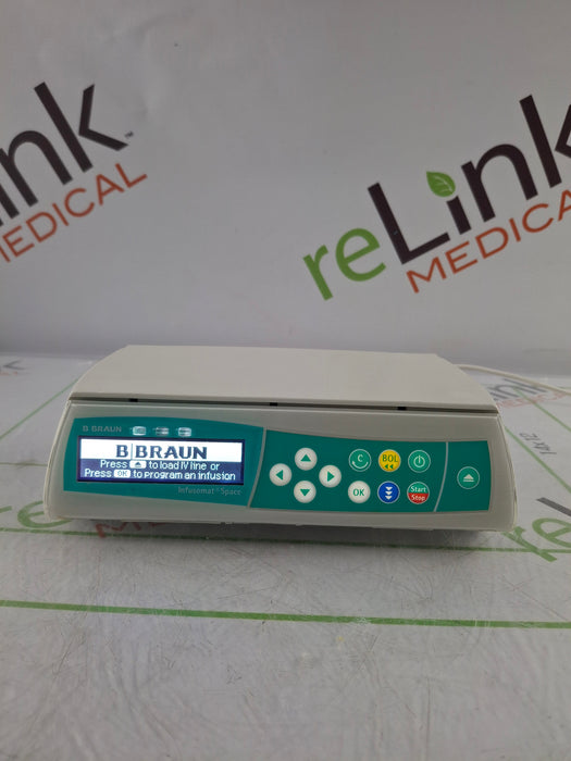 B. Braun Infusomat Space w/Pole Clamp & AC Adapter Infusion Pump