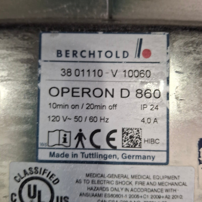 Berchtold Operon D 860 Surgical Table