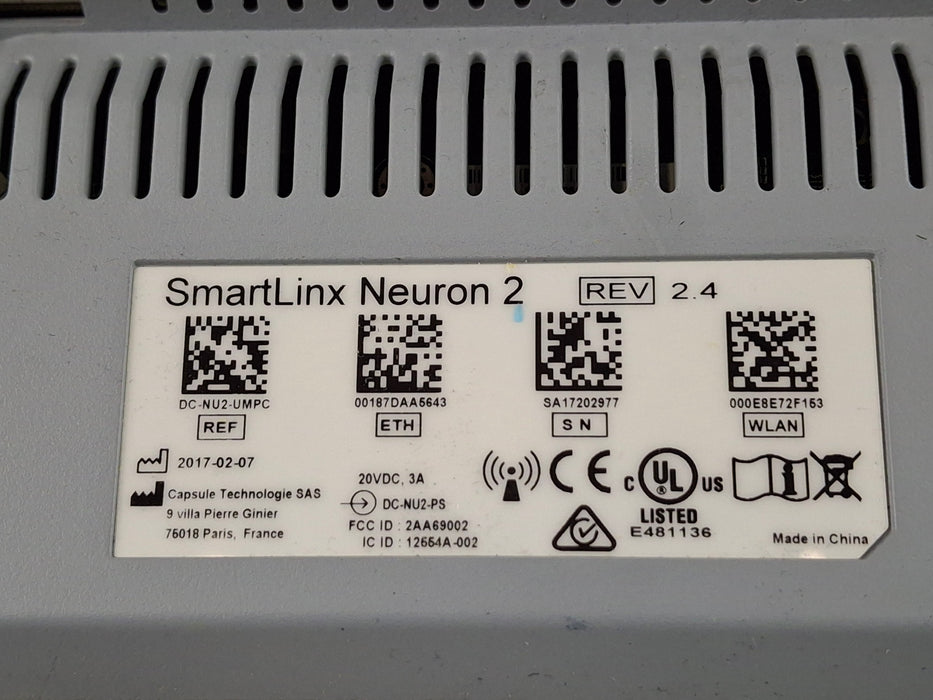 Smartlinx Inc Capsule Technologies Neuron 2 Monitor