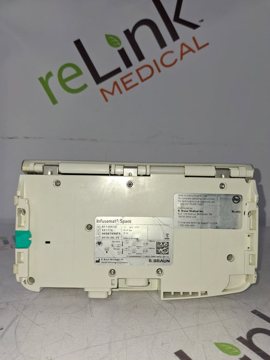 B. Braun Infusomat Space w/Pole Clamp & AC Adapter Infusion Pump
