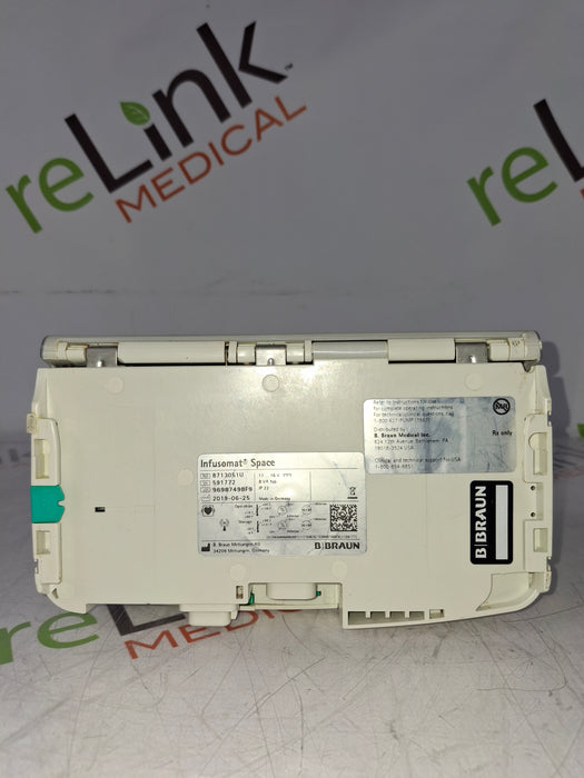 B. Braun Infusomat Space w/Pole Clamp & AC Adapter Infusion Pump