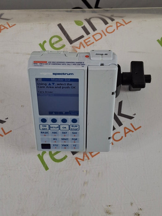 Baxter Sigma Spectrum 8.01.00 w/o Battery Infusion Pump
