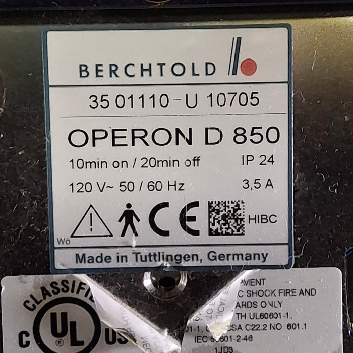 Berchtold Operon D 850 Surgical Table