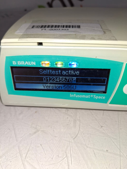 B. Braun Infusomat Space w/Pole Clamp & AC Adapter Infusion Pump